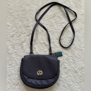 Coach Small Leather Crossbody Bag with Green Tag
